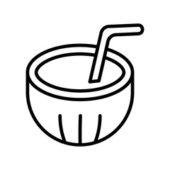   Coconut Drink line icon