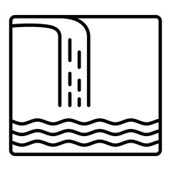   Waterfall line icon