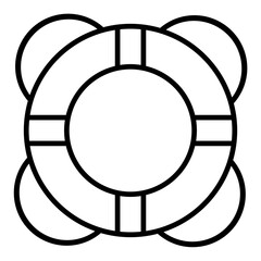   Lifebuoy line icon