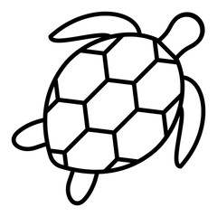 Fototapeta premium Sea Turtle line icon