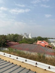 Thai temple under the cloud and sky