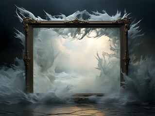 3d realistic ice frame