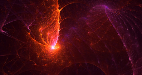 3D manual rendering abstract fractal light background