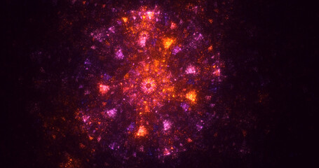 3D manual rendering abstract round light background