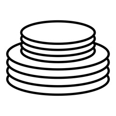   Sustainable tableware line icon