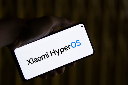 Dhaka, Bangladesh - 19 January 2024: Xiaomi HyperOS on smartphone. Xiaomi HyperOS is a human centric operating system.