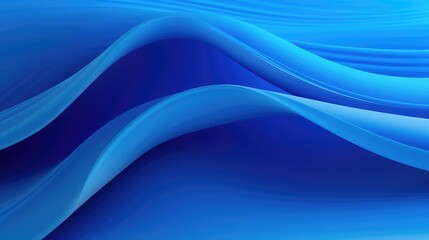 Naklejka premium Abstract background of wavy lines in blue colors