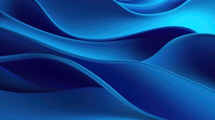 Obraz premium Abstract background of wavy lines in blue colors