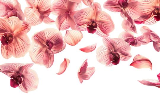 Pink Floral Seamless Vector Pattern with Summer Vibes and Vintage Charm