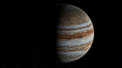 3D illustration of Beautiful Planet Jupiter Floating In Space © Beyond Astronomy