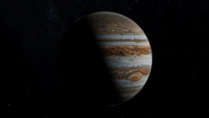 3D illustration of Beautiful Planet Jupiter Floating In Space © Beyond Astronomy