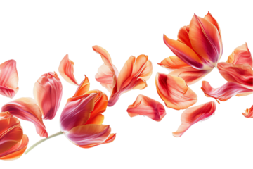 Vibrant Tulip Blossoms in a Colorful Garden