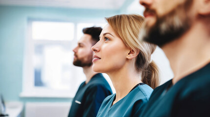 Focused Healthcare Professionals During a Meeting