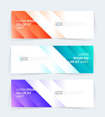 Fototapeta premium Geometric banner design with Vector presentation template.