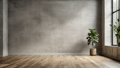 Open Canvas: Empty Wall Mockup with Copy Space and Brown Parquet Floor