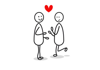 Valentinstag _Strichmånnchen_liebe