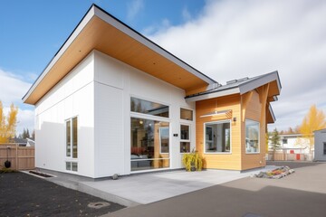 modern passive house with superior insulation and heat recovery systems