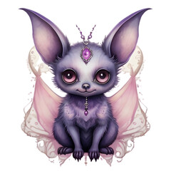pink and purple cute gothic bat