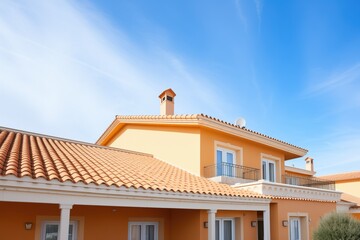 mediterraneanstyle clay tile roofing on a luxury hotel