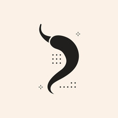 Hot red pepper strength scale. Indicator with mild, medium, hot and hell icon