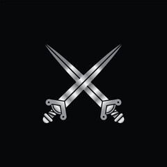 Realistic sword warrior with metal shield. eps vector Sword Designs, Metal Sword, European straight swords, Asia sword, vector realistic sword isolated.European straight swords,