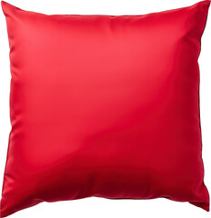 Red pillow isolated on transparent background. PNG