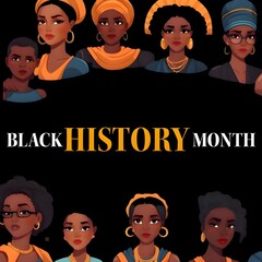 Black History Month. Poster, card, banner, background