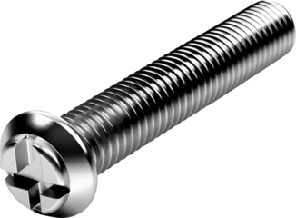 Screw isolated on transparent background. PNG