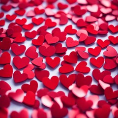 Red hearts bokeh background