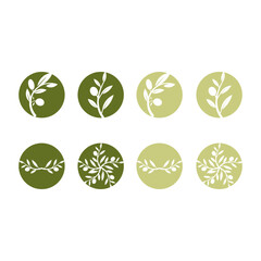 set of olive oil logo icon vector illustration