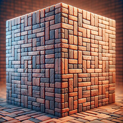 Brick Wall Cube