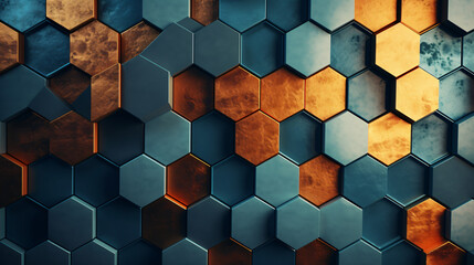 Hexagonal abstract background.