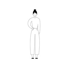coloring stylish adult poses person
