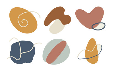 Fototapeta na wymiar Abstract shapes vector clipart. 