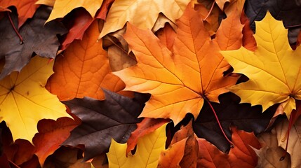 Naklejka na ściany i meble Autumn Leaves Close-Up.