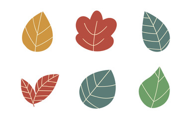 Abstract leaves vector clipart. Spring illustration.