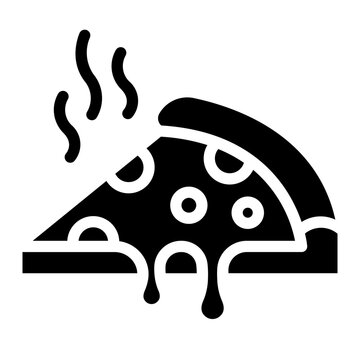 recommend clip art: Pizza slice with pepperoni flat icon for apps and websites