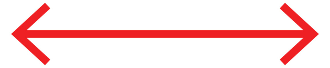 Obraz premium Long arrow vector icon. Black horizontal double arrow. Vector design. 22.11.