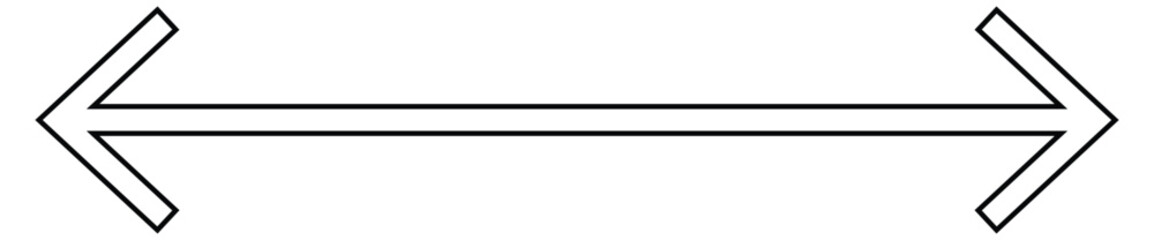 Long arrow vector icon. Black horizontal double arrow. Vector design. 22.11.