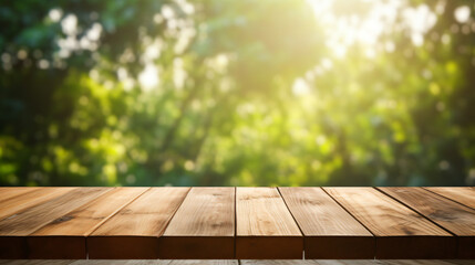 Empty wooden table