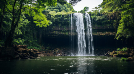 Fototapeta na wymiar Haew Suwat Waterfall at Khao Yai National Park