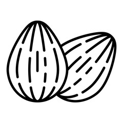   Almonds line icon