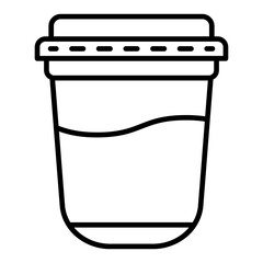  Greek yogurt line icon