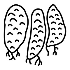   Sweet potatoes line icon