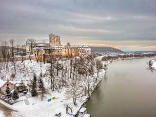 Monastery in Tyniec, Krakow on the banks of the Vistula River, Poland.