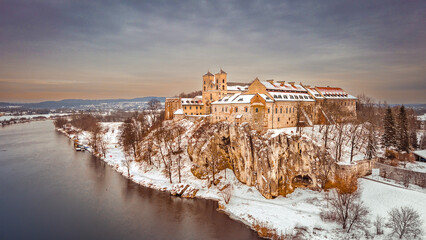 Monastery in Tyniec, Krakow on the banks of the Vistula River, Poland.
