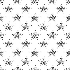 Seamless pattern with cute stars doodle for decorative print, wrapping paper, greeting cards, wallpaper and fabric