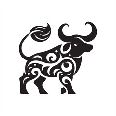 Fototapeta premium Majestic Murmurs: Animals Silhouette in a Whispers of Wildlife Illustration - Animals Illustration - Wildlife Vector 