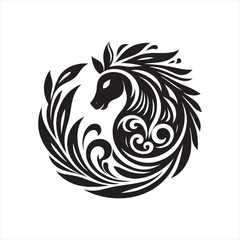 Obraz premium Untamed Elegance: Animals Silhouette Displaying the Grace and Splendor of Wildlife - Animals Illustration - Wildlife Vector 