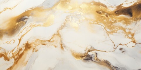 Marble with white and golden luxury effect, textured background, glossy and luxurious.